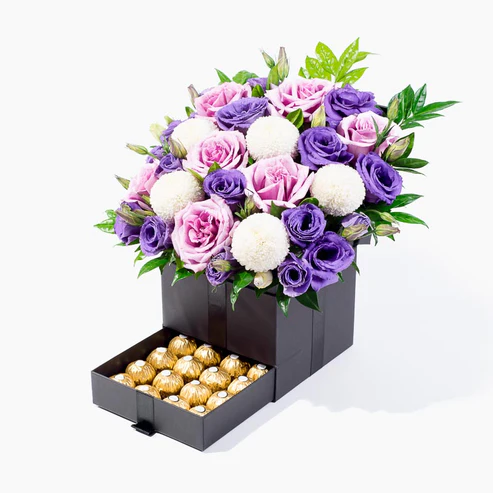 Trinity Box Deluxe Collection-Purple - Alkadi Flowers